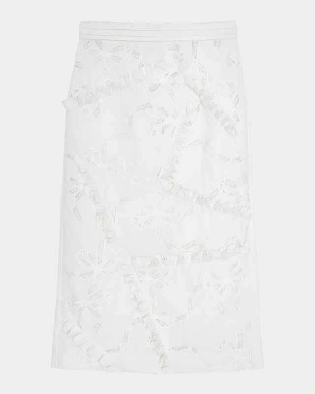 Lace Bow Patchwork Skirt